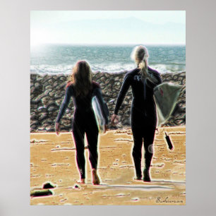 Surreal Surfing Safari Poster 1