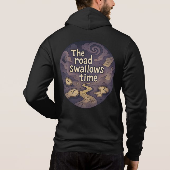 Surreal Time Vortex Graphic TeeT-Shirt Hoodie T Shirt (Baksida)