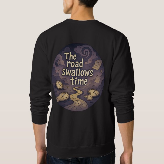 Surreal Time Vortex Graphic TeeT-Shirt Sweatshirt (Baksida)