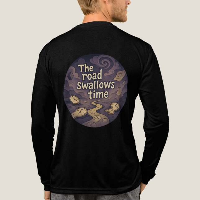 Surreal Time Vortex GraphicT-Shirt Tri-Blend Shirt T (Baksida)
