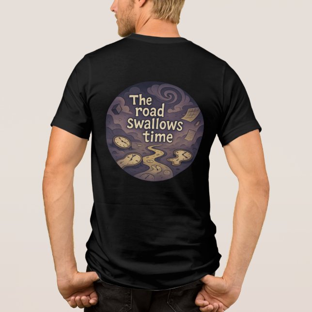 Surreal Time Vortex GraphicT-Shirt Tri-Blend Shirt T (Baksida)