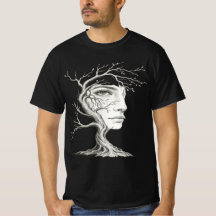 Surreal träd-ansikte herr t-shirt