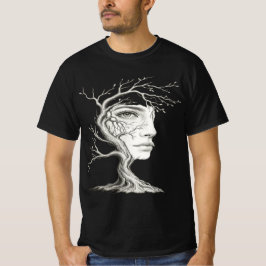 Surreal träd-ansikte herr t-shirt
