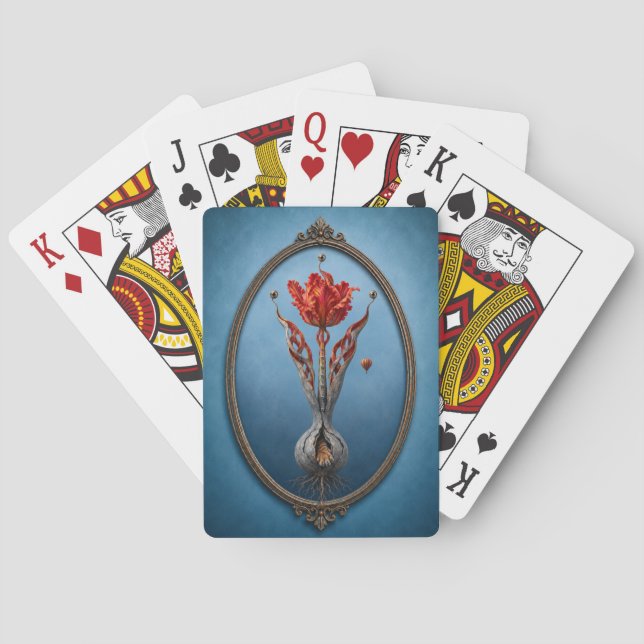 Surreal Tulip Fantasy playing cards Casinokort (Baksidan)