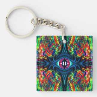 Surreal Twisted Trippy Ögon Visionär Oljemålning