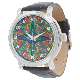 Surreal Twisted Trippy Ögon Visionär Oljemålning Armbandsur