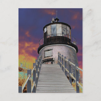 Surreal Uggla Head Lighthouse Vykort