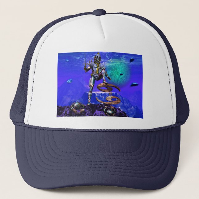 SURREAL UNDERSEA/Cancer Zodiac Birthday Sign Truckerkeps (Framsida)