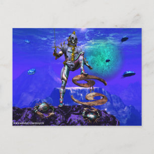SURREAL UNDERSEA/Cancer Zodiac Birthday Sign Vykort
