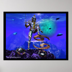 SURREAL UNDERVATTEN / Cancer Stjärntecken Födelsed Poster