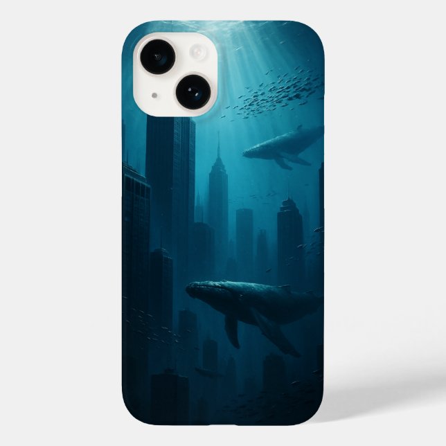 Surreal Underwater City iphone case (Baksida)
