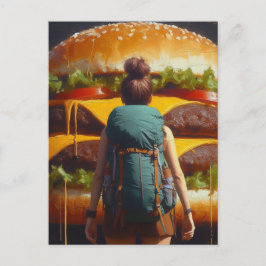 Surreal vandrare Cheeseburger Drömmande Vykort