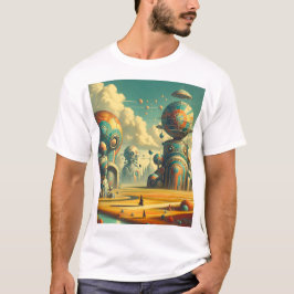 Surreal Vibrant Retrofuturistic Wonderland T Shirt