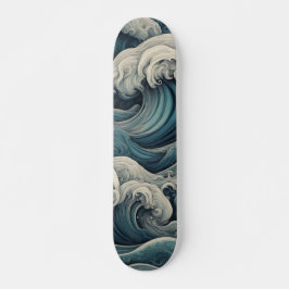 Surreal Vinkar: Ocean Dreamscape Mini Skateboard Bräda 18,5 Cm