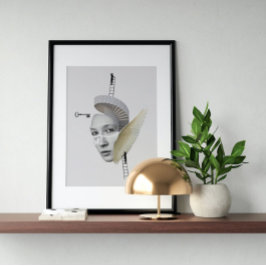 Surreal vintage tokig konst poster