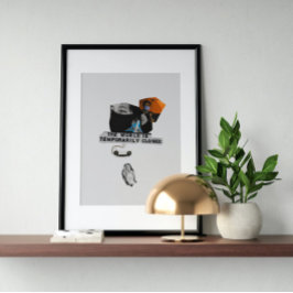 Surreal vintage tokig konst poster