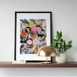 Surreal vintage tokig konst poster