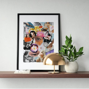 Surreal vintage tokig konst poster