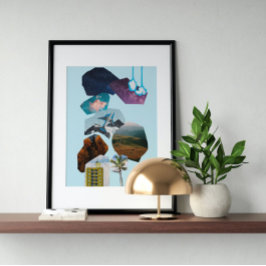 Surreal vintage tokig konst poster