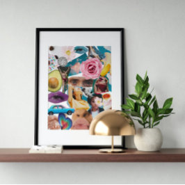 Surreal vintage tokig konst poster
