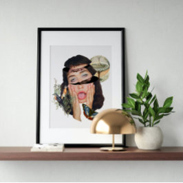 Surreal vintage tokig konst poster