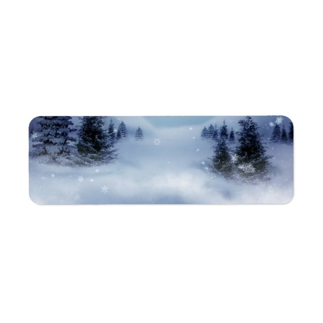 Surreal Winter Returadress Etikett (Framsidan)
