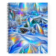 Surreal Winter Wonderland med Iridescent Ljus