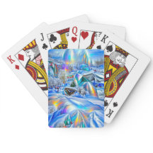 Surreal Winter Wonderland med Iridescent Ljus