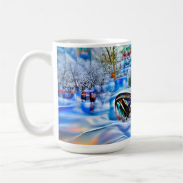 Surreal Winter Wonderland med Iridescent Ljus Kaffemugg
