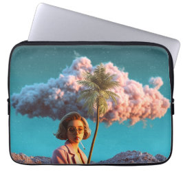 Surreal Woman with Palm Tree Laptop Fodral