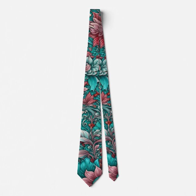 Surreala blommor, cyan blue red slips (Framsida)