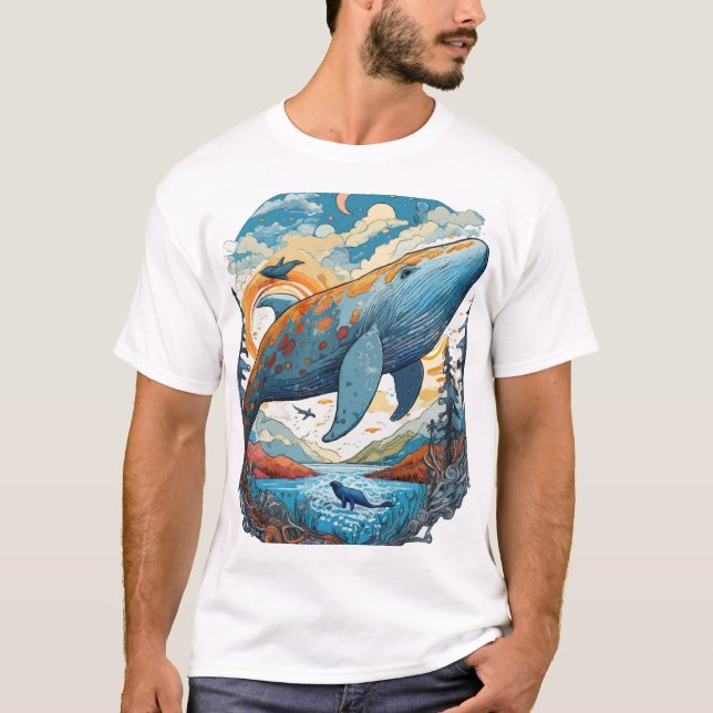 Surreala djurillustrationer t shirt (Framsida)