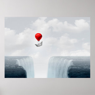 Surreala metaforer för koncept och kreativ som poster