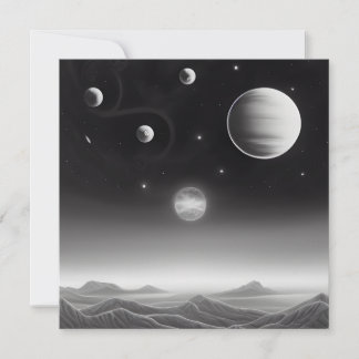Surreala Retroplaneter i rymdkort
