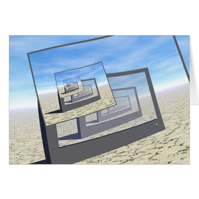 Surreala skärmar, oändlig slinga hälsningskort (Framsidan Horizontal)