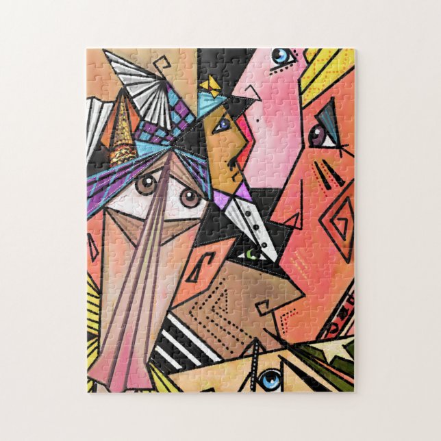 Surrealism Art Ansikte Puzzle Pussel (Vertikal)