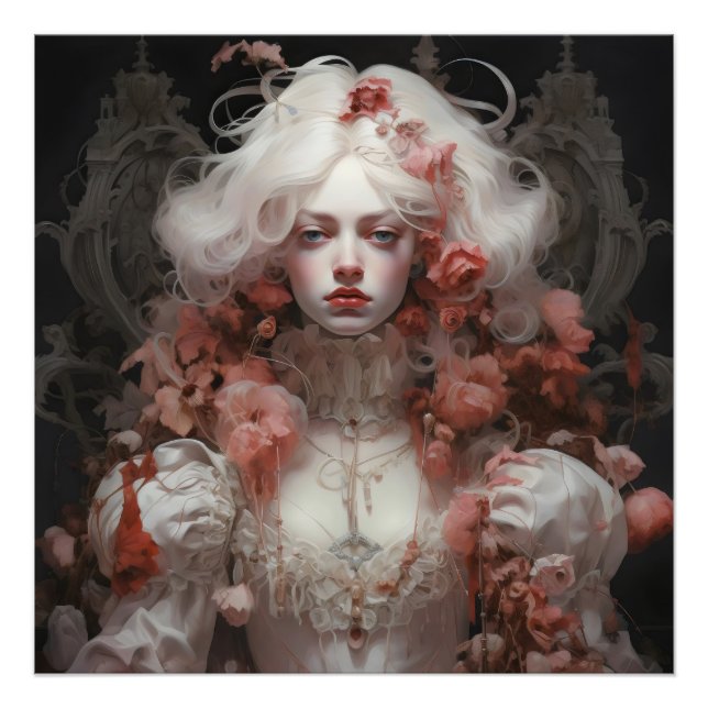 Surrealism Baroque Girl Fototryck (Framsidan)