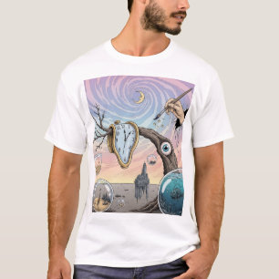 Surrealism Konst T-Shirt – Drömlik Abstrakt Fantas