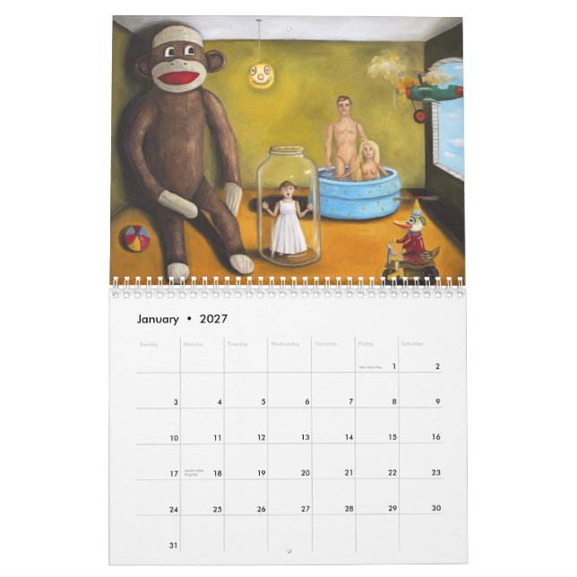 Surrealism med folk 2013 kalender (Jan 2027)