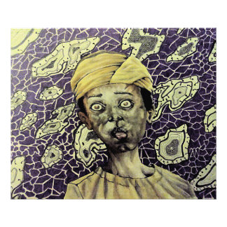 "Surrealism Meets Science: Captivating Lila Wall" Fototryck