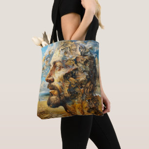 Surrealism Puzzle Head Tygkasse