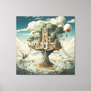 Surrealist Art - en illusion Canvastryck
