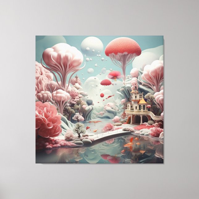 Surrealist Art - en illusion Canvastryck (Framsida)