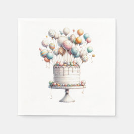 Surrealist, Cute Balloations & Birthday Cake Adres Pappersservett