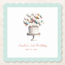 Surrealist, Cute Balloations och Birthday Cake Anp Underlägg Papper