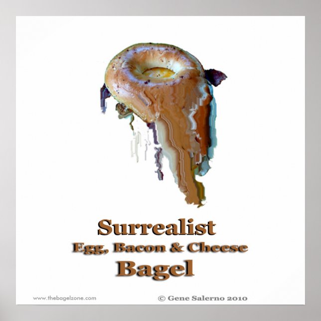 Surrealist Egg, Bacon & Cheese Bagel Poster (Framsidan)