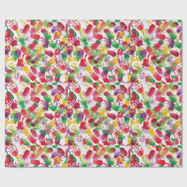 Surrealist Presentation av en Chilly Treat Party Presentpapper (Platt)