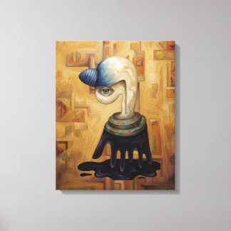 Surrealistisk abstrakt porträttduk canvastryck
