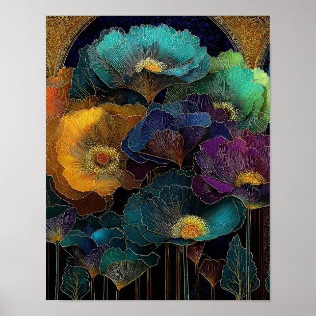 Surrealistisk blommig väggkonst – 4×5 nedladdnings (Framsidan)