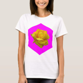Surrealistisk Gul Ros Vingad Jersey T-shirt